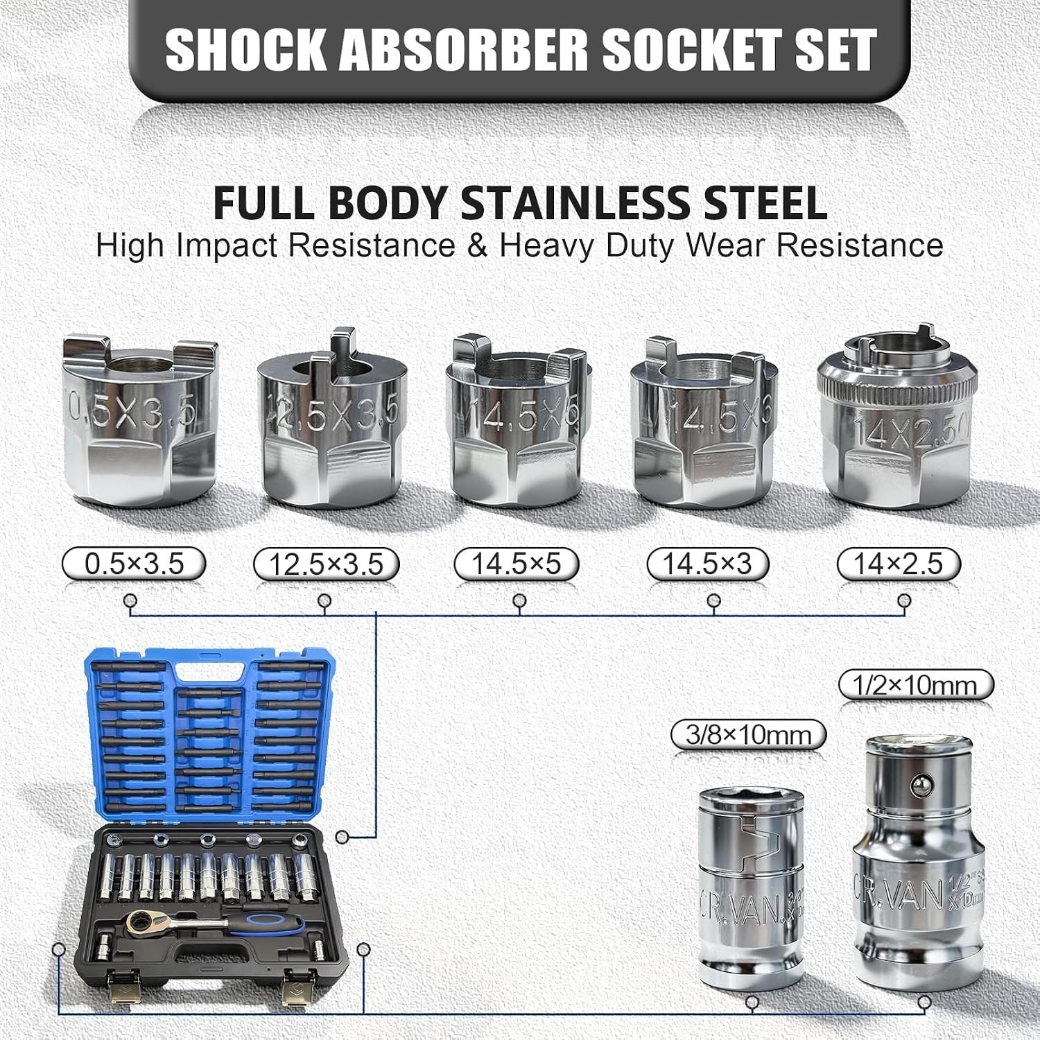 Shock Absorber Strut Nut Socket Set Master Suspension Strut Top Mount Nut Tools