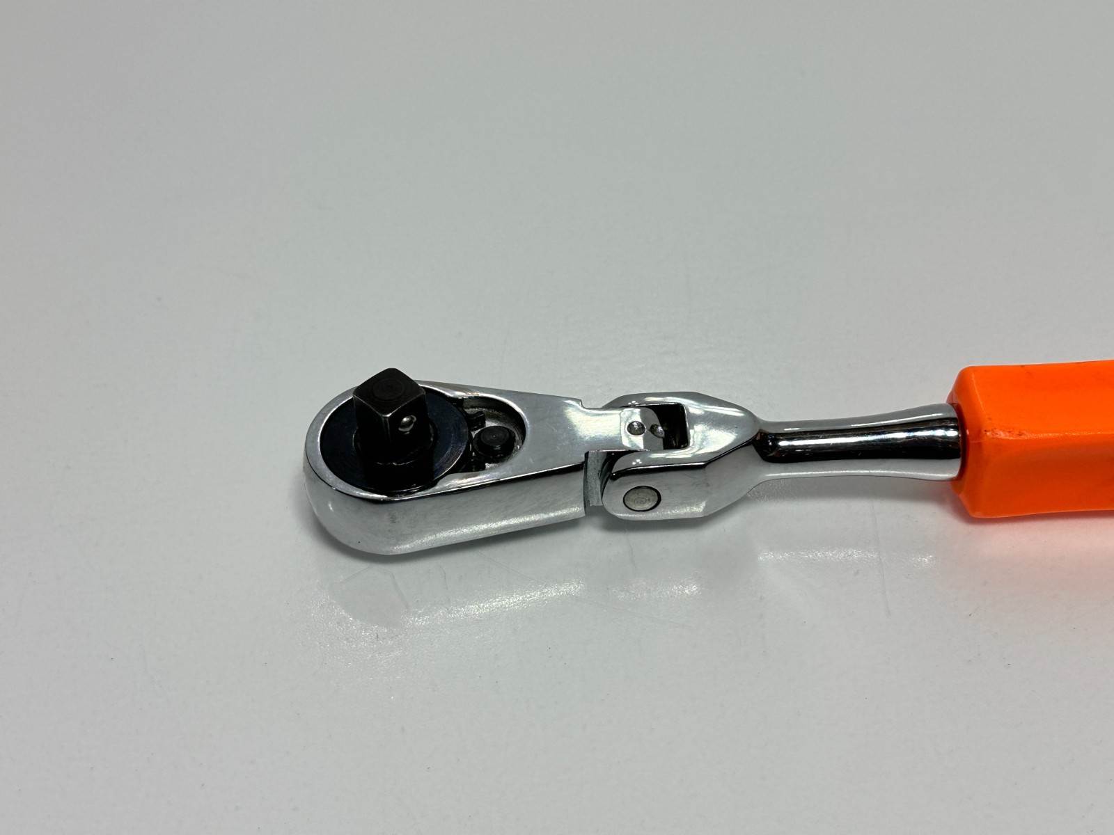 Cornwell Tools USA JRF36 3/8″ Drive Stubby ORANGE Hard Handle Flex Head Ratchet