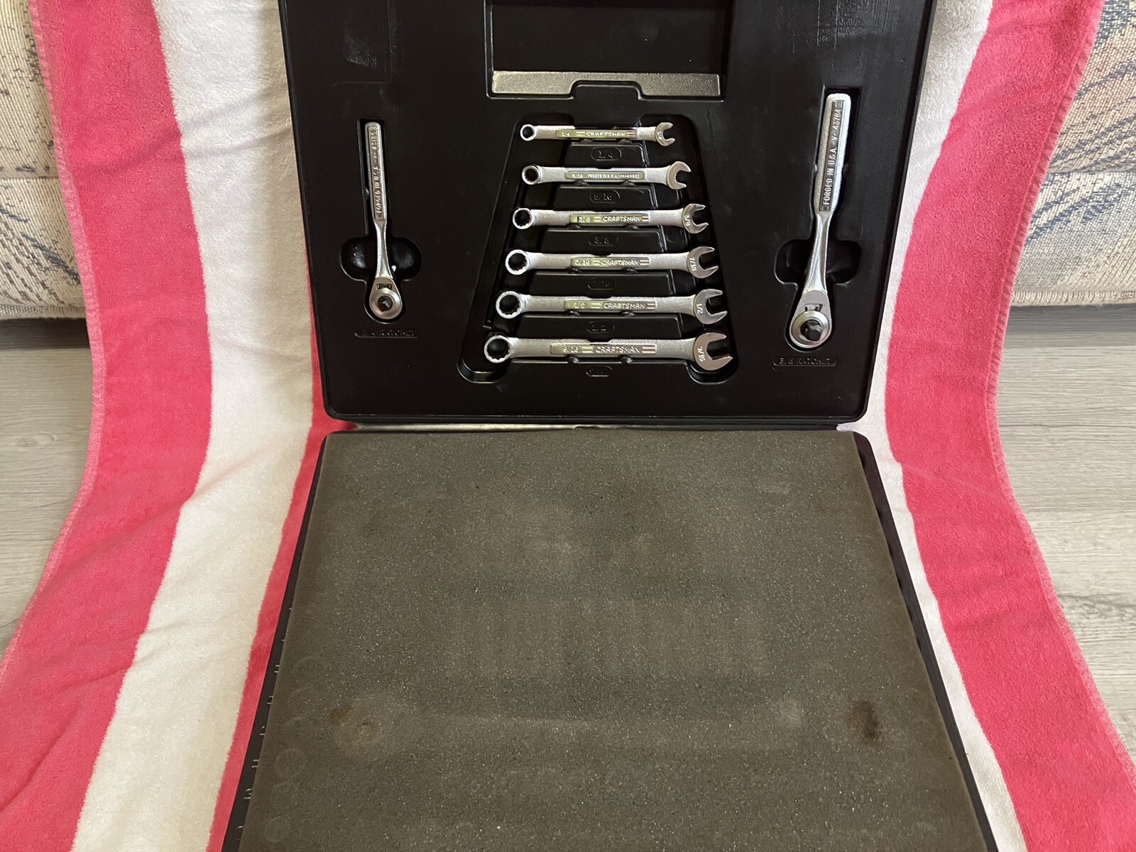 Vintage Craftsman 107pc Mechanics Tool Set USA USED SAE Metric 1/4” 3/8” 1/2” Dr