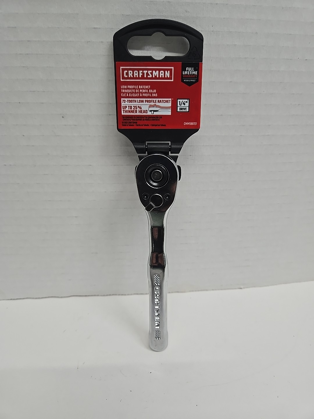 Craftsman 72-Tooth 1/4” Drive Full Polish Handle Ratchet