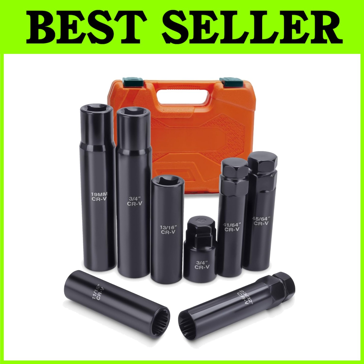 Heavy-Duty Spline Socket Set, 8PC Wheel Key Kit