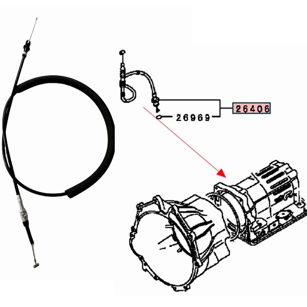 Replacement Part AT Throttle Cable MB896456 OEM MB896456 Wear-resistant