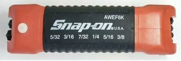 New Snap On ™ Tools Folding SAE Hex Wrench Set Plastic Handle AWEF6K USA 6 keys