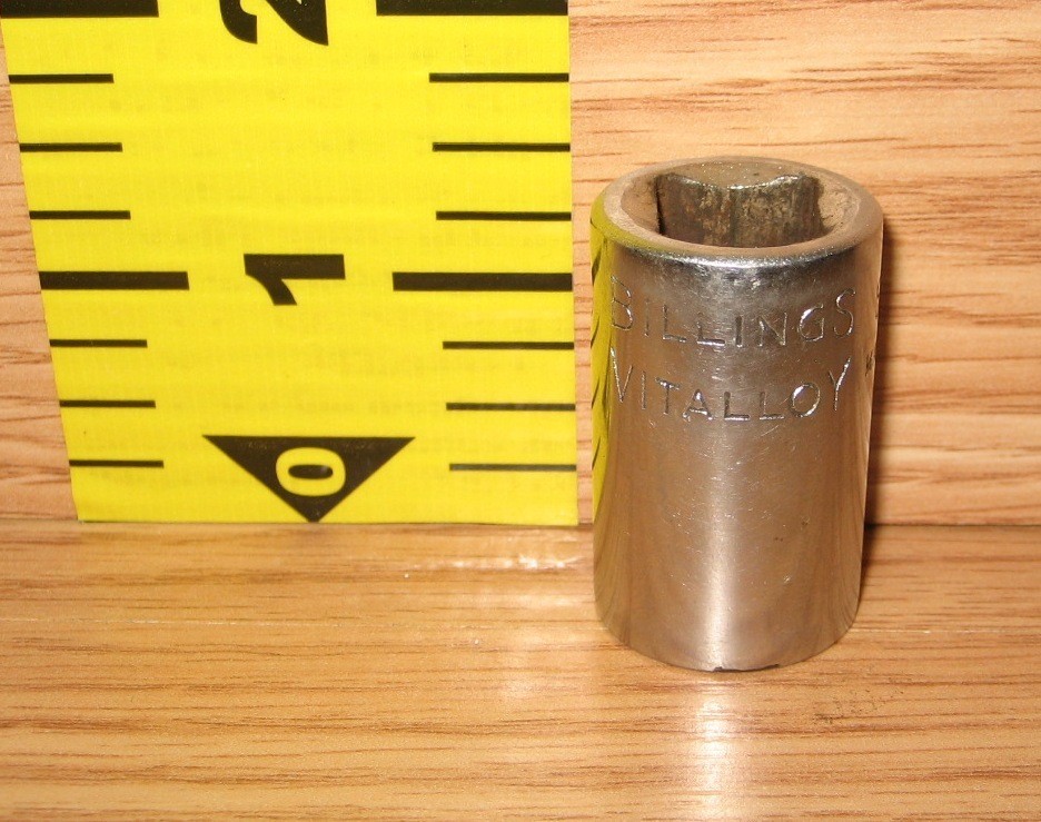 Genuine Billings Vitalloy (S1222) 11/16 12 Point 1/2″ Drive Socket **U.S.A.**