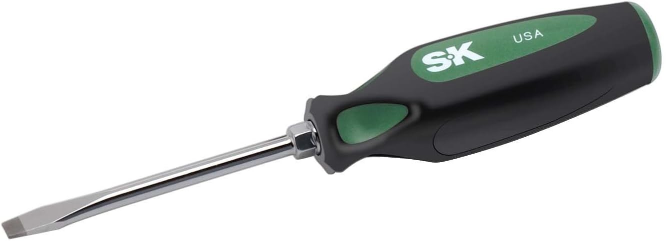 SK Tools Keystone Slotted Cushion Grip Screwdriver, 1/4 X 4-Inch (79101)