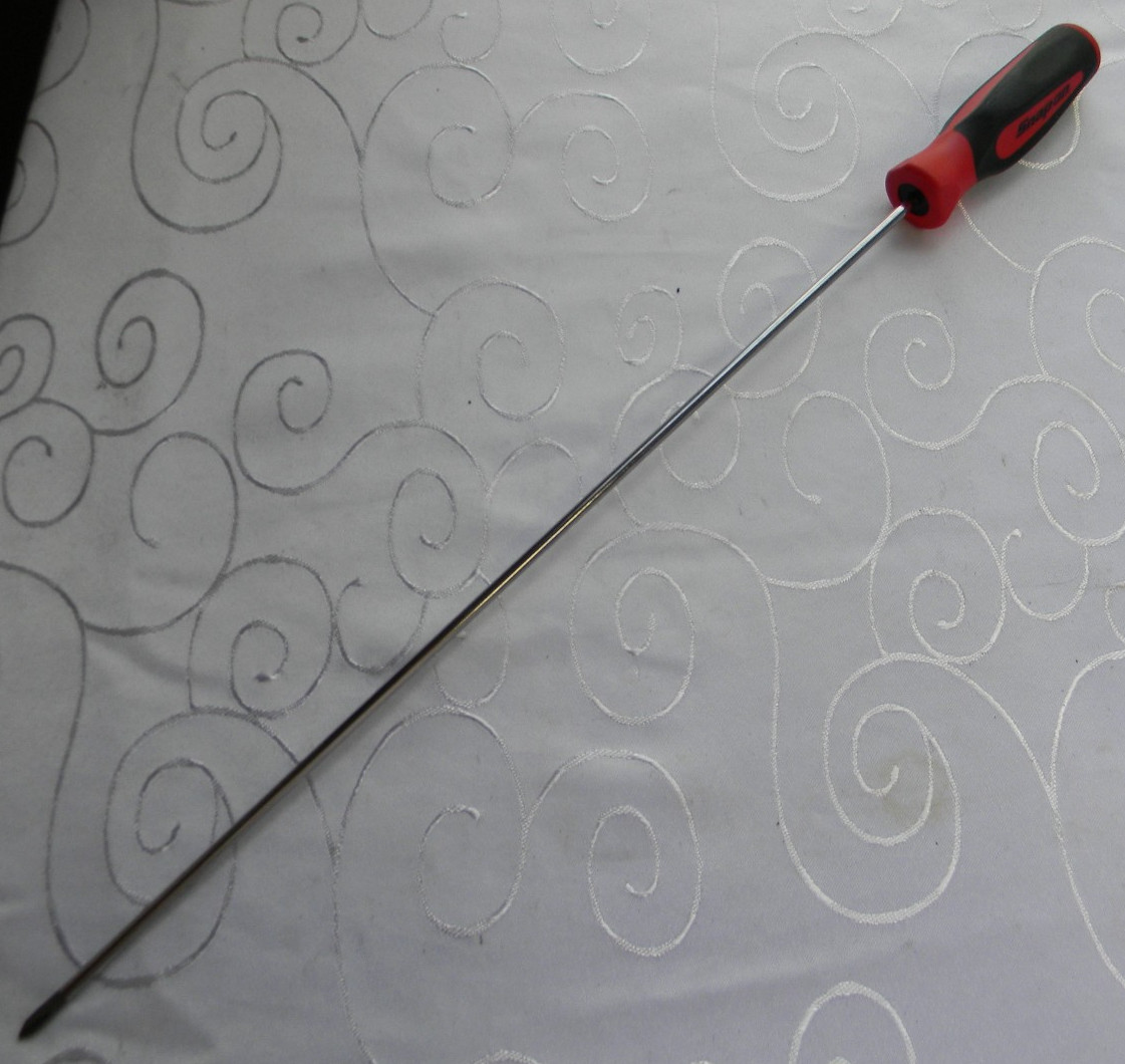 SNAP-ON 20″ LONG RED SOFT GRIP PHILLIPS #1 TIP EXTRA LONG SCREWDRIVER #SGDP116B