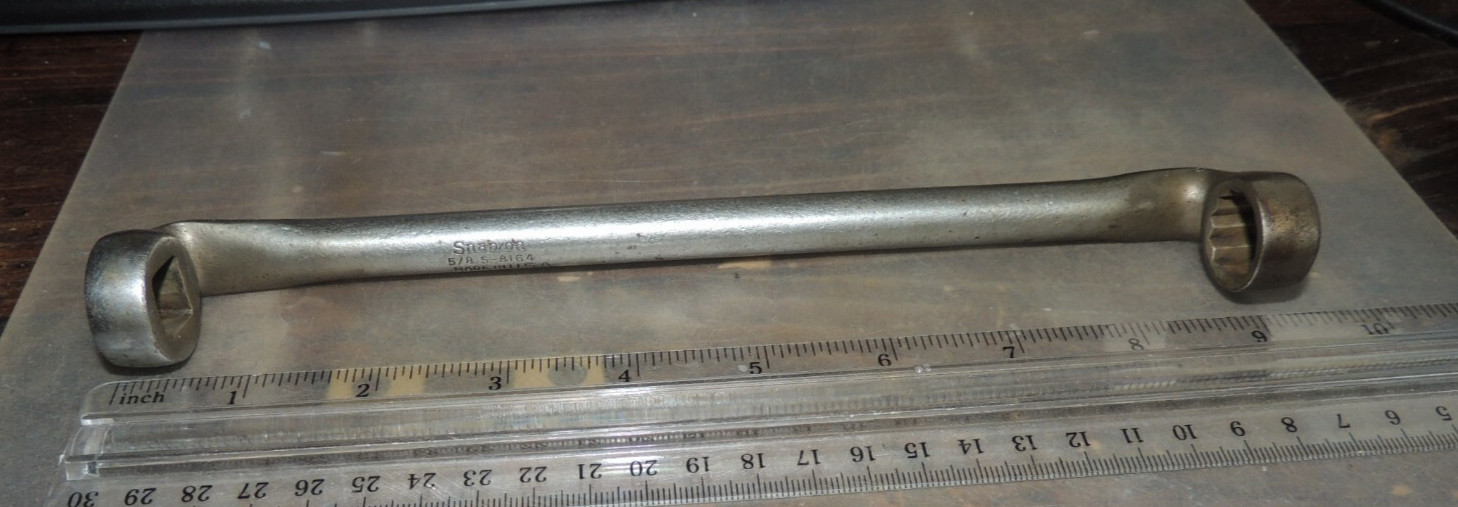5/8″ Snap-on Starter & Head Bolt Obstruction Box End Wrench S-8164, 1/2″ DRIVE