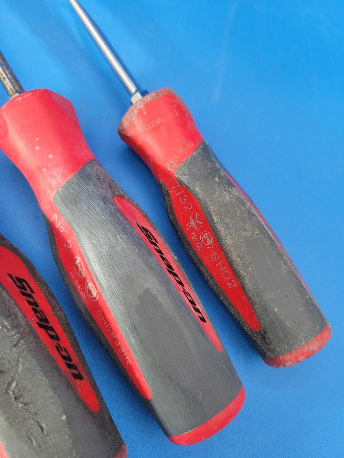 Snap-on Tools Screwdriver Set Phillips & Flat Head SHD Series 3 Pieces USA S-9-8