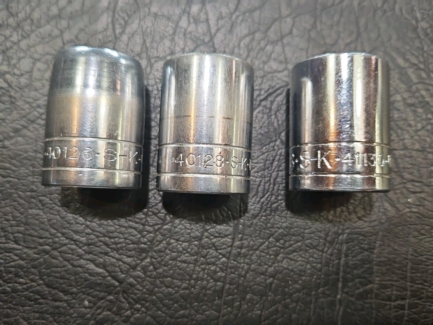 Bundle Lot S-K 3pc 1/2 Drive Sockets 13/16″ 7/8″ 15/16″ USA MADE