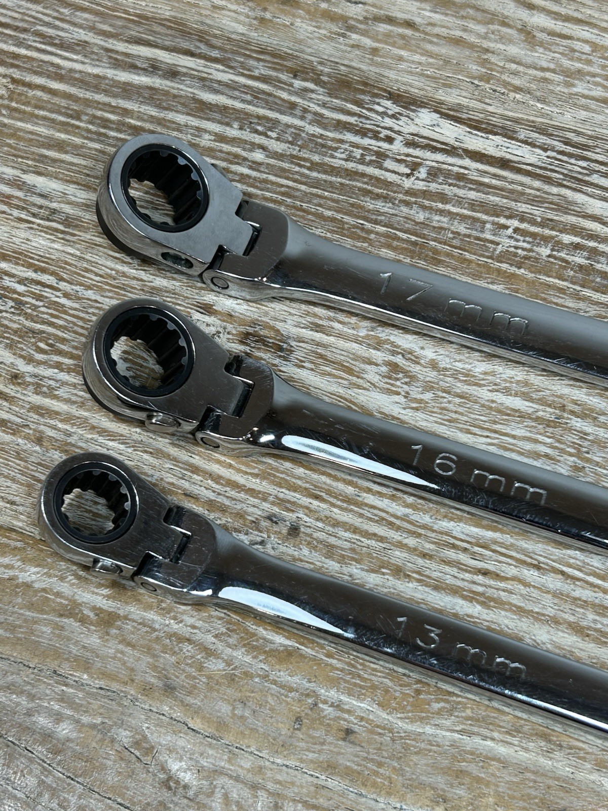 SK Tool USA XXL Double Box Flex Spline G-Pro RATCHETING Wrench Lot 13-19mm VG FS