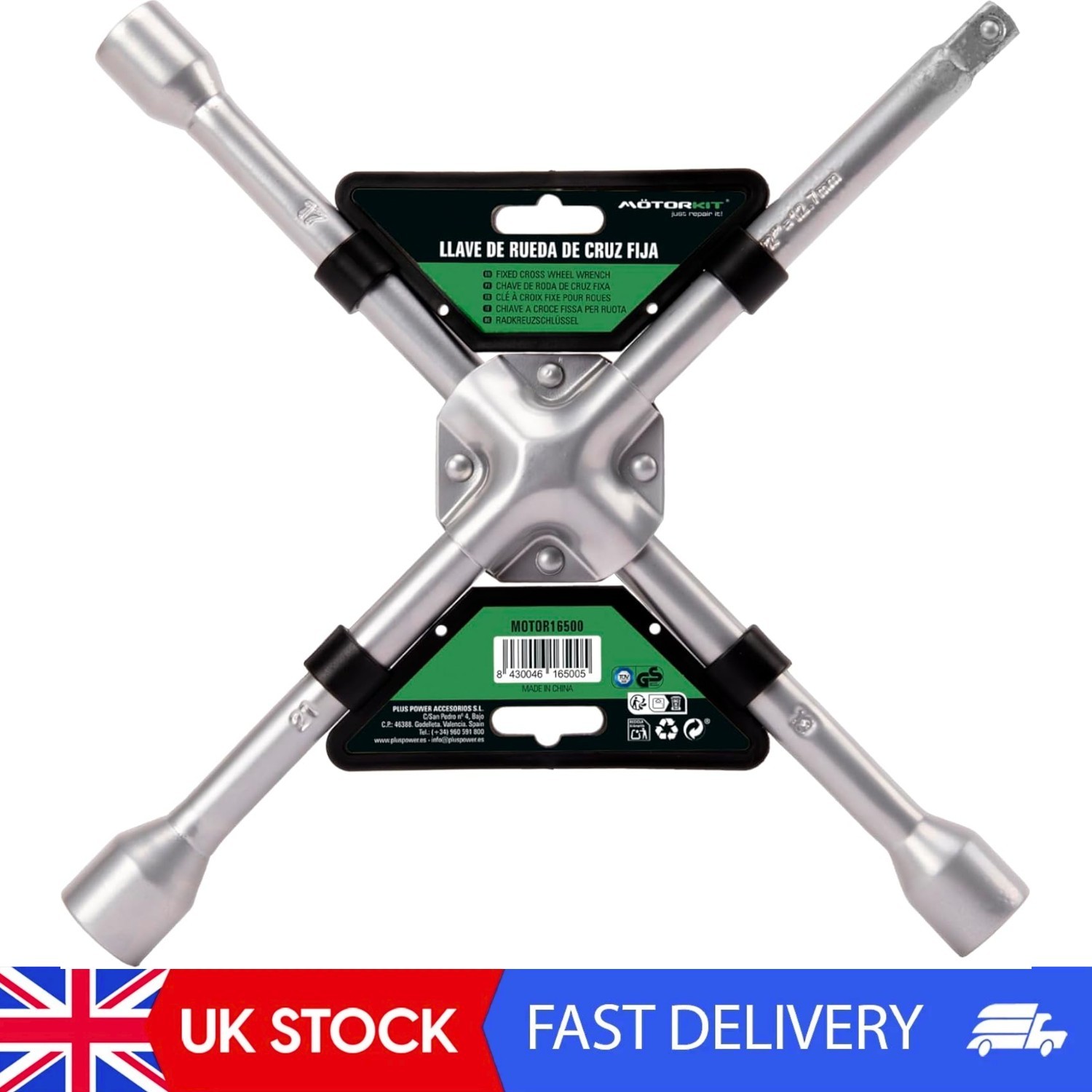 FIXED CROSS WHEEL WRENCH, Silver/Grey