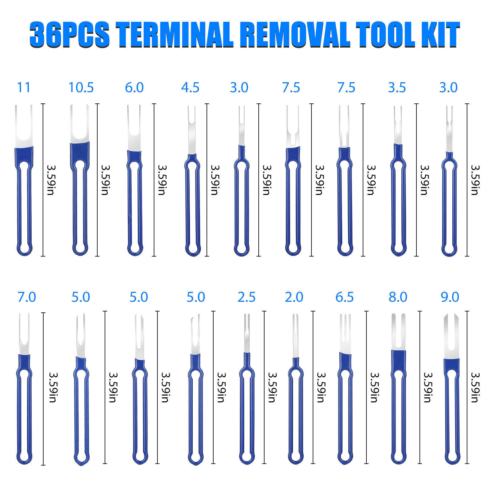 36Pcs Terminal Removal Tool Kit, Electrical Connector Pin Removal Tool Kit
