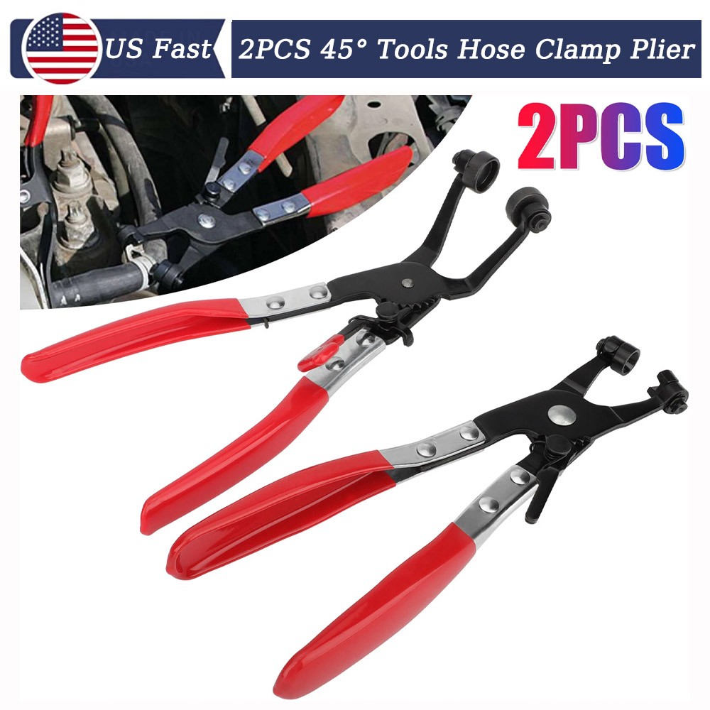 2x Hose Clamp Pliers Car Water Pipe Fuel Coolant Spring Bundle Removal Tools US