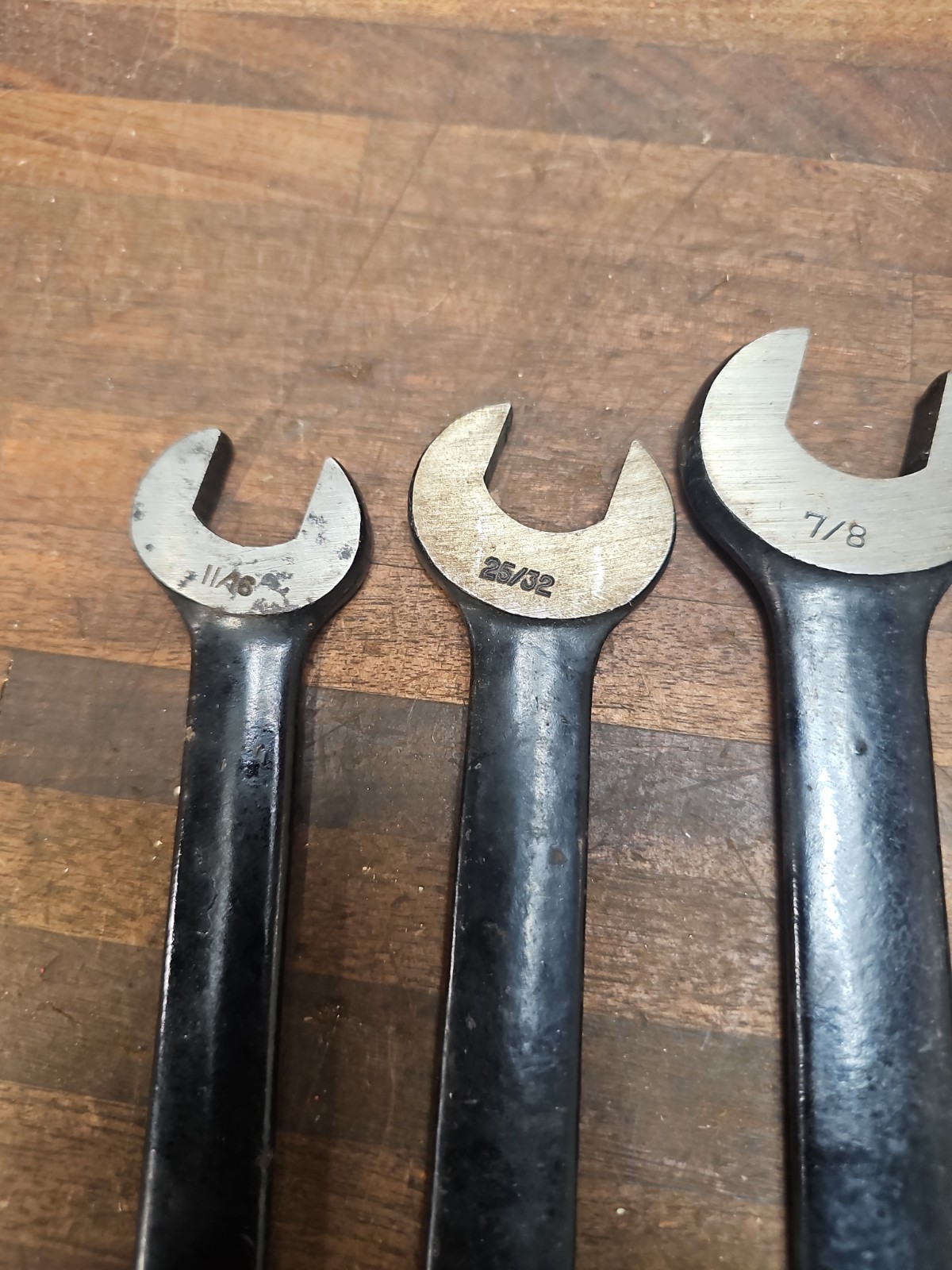L58- Rare Vintage BONNEY Carbon Steel Engineer Wrench Set of 6 ORIGINAL LABELS