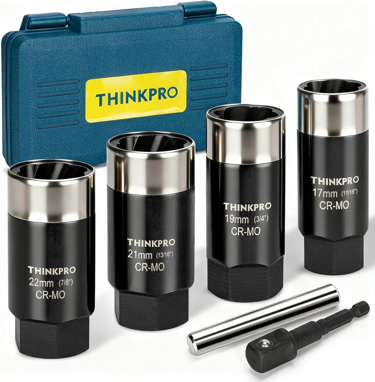Locking Lug Nut Removal Tool Set – 6-Piece Deep Extractor Kit for Stripped Nuts