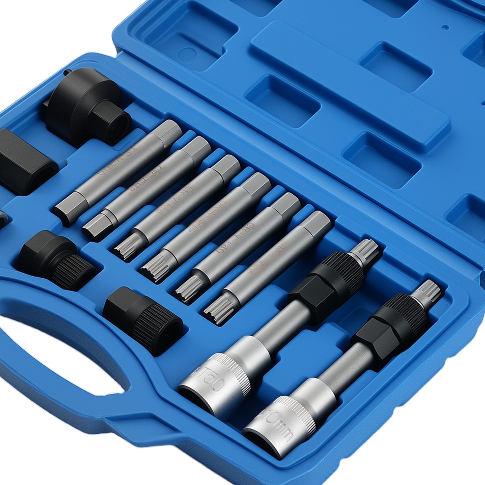 13pc Alternator Pulley Service Kit Free Wheel Socket Pulley Removal Tool Set
