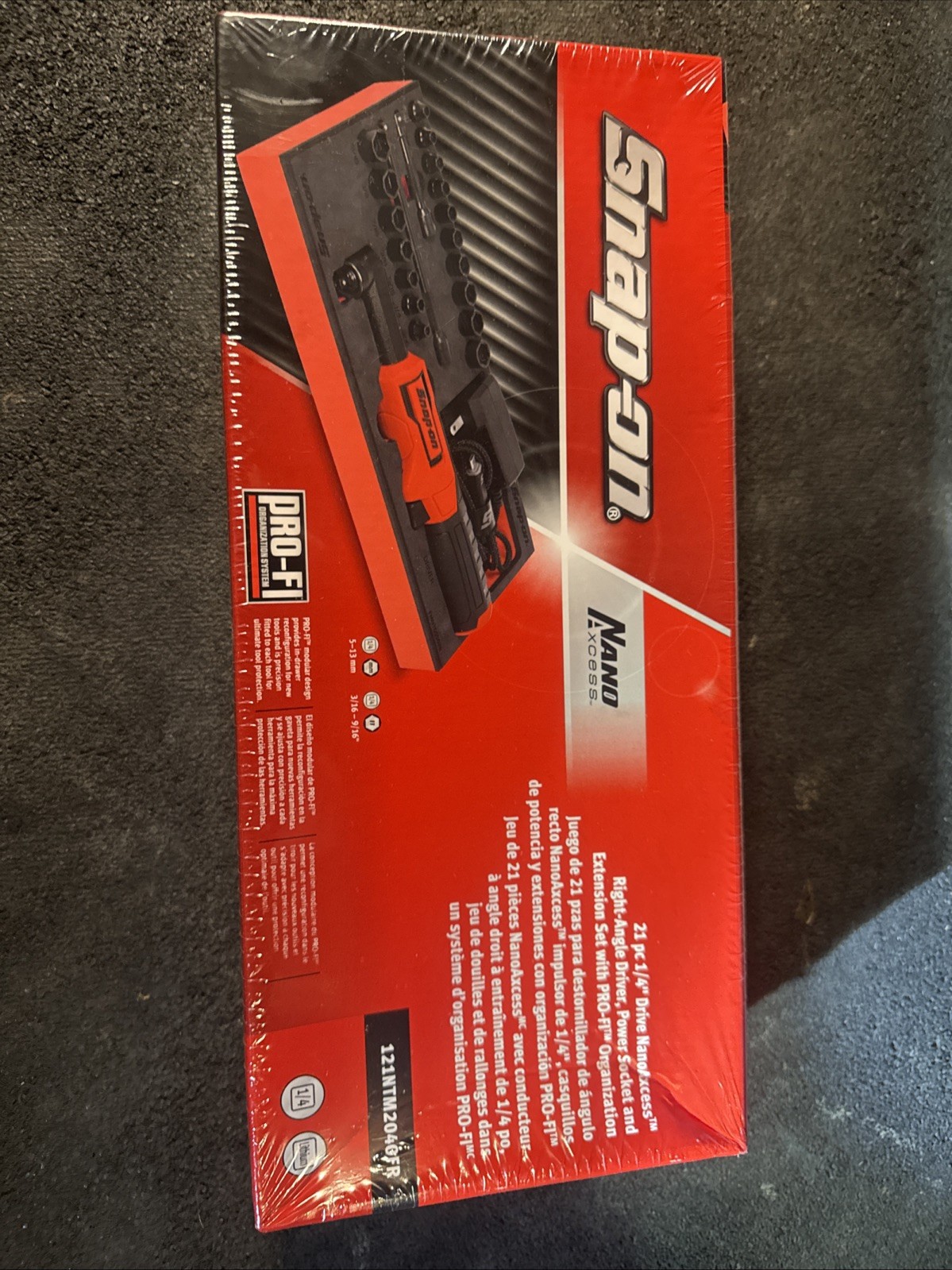 For Snap On 121NTM2040fr 21pc 1/4 Dr Nano Axcess Right/angle Drive/power Sockets