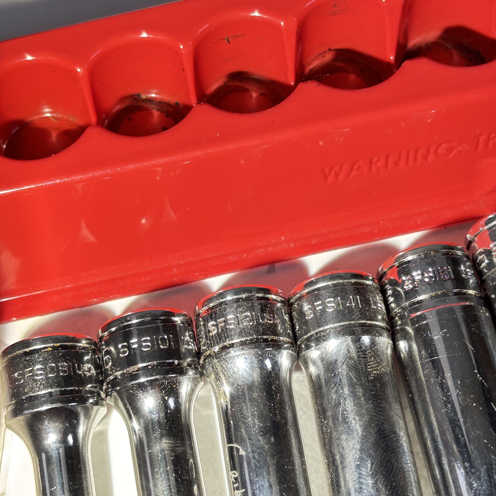 Snap-On Tools 211SFSY 11-Piece 3/8» Drive 6-PT 1/4-7/8» SAE Deep Socket Set