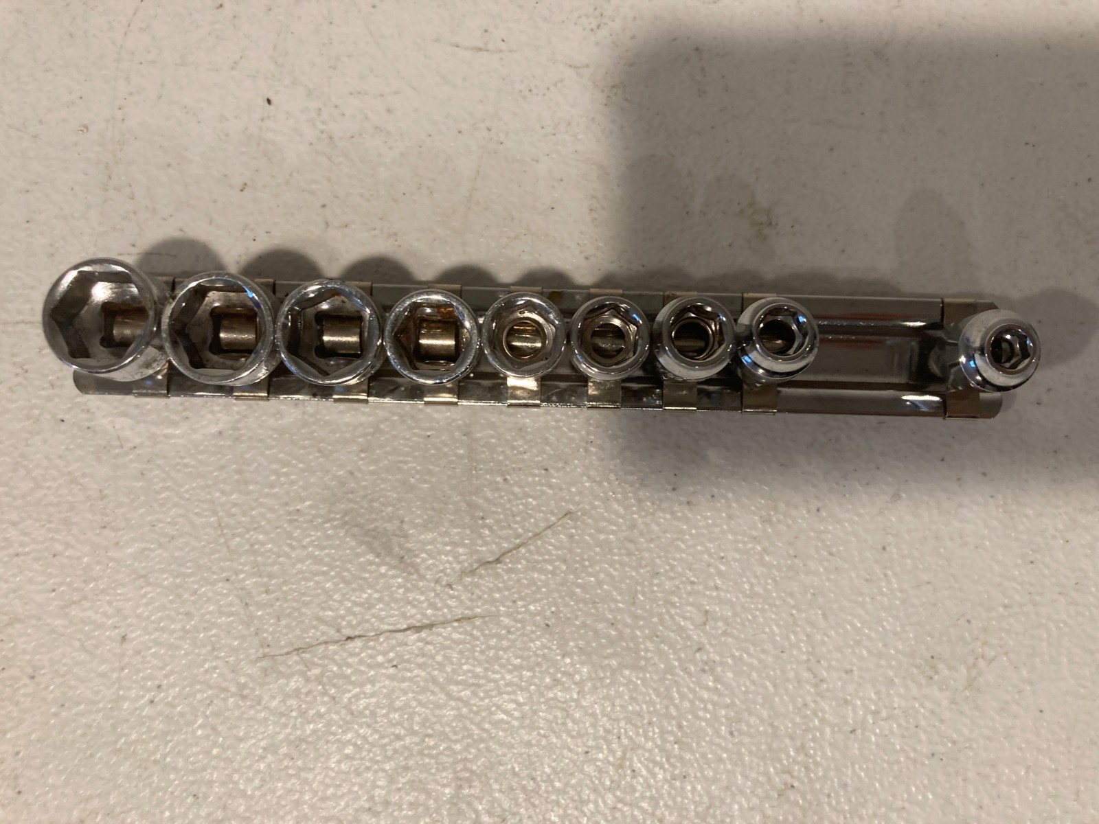Power Torque 9 Piece 1/4 Inch Drive Standard 6 Point SAE Socket Set