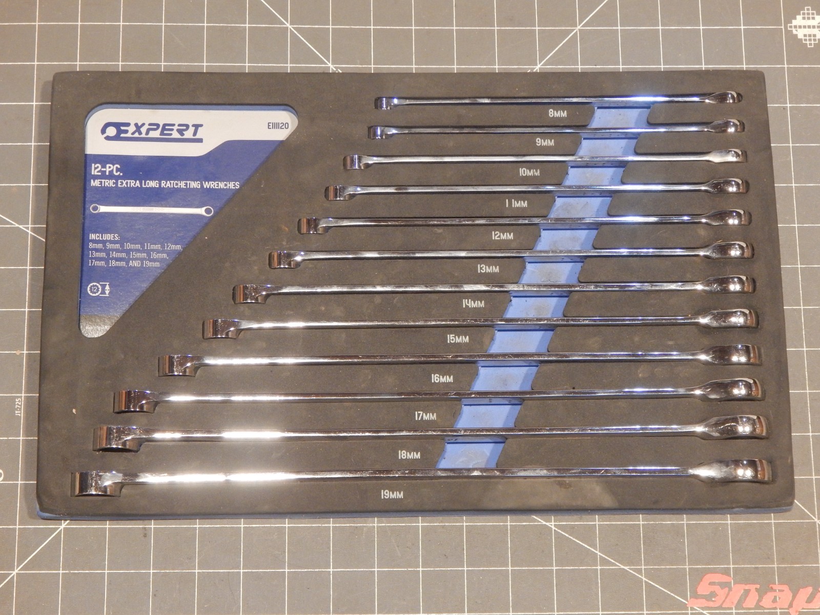 Mac Expert 12Pc Metric XL Extra Long Double Box Ratcheting Wrench Set 8MM 19MM