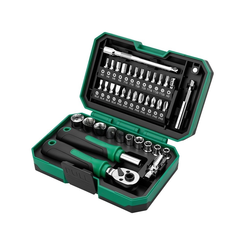 40PC Metric Ratchet Wrench Set 4mm 5mm 6mm 7mm 8mm 9mm 10mm 11mm 12mm 13mm 1/4
