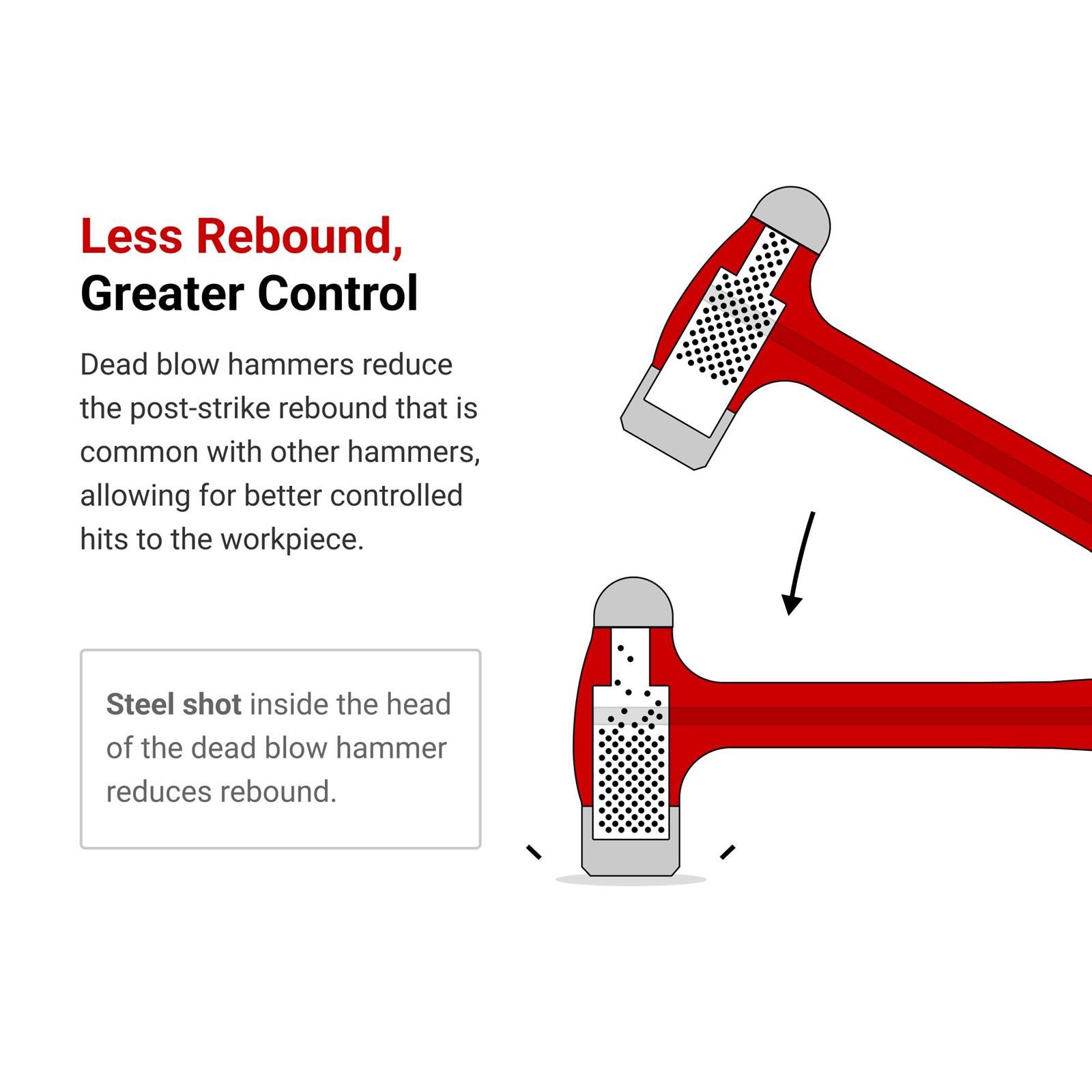 Tekton HDB95002 Ball Peen Dead Blow Hammer Set, 3-Piece