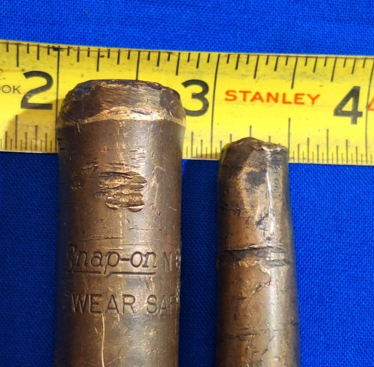 2 Snap-On brass punches brass drift pin B912