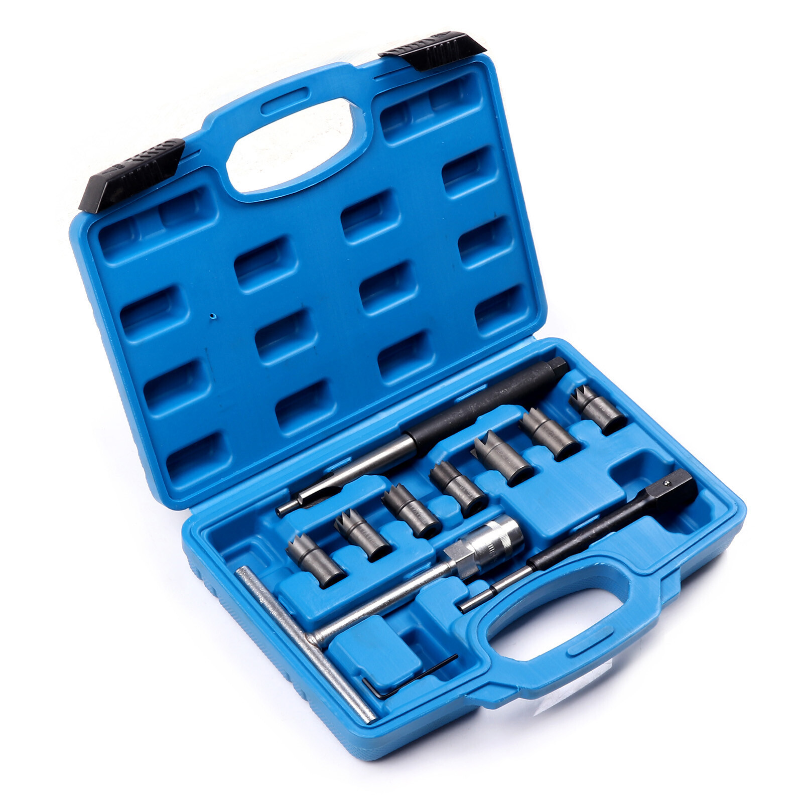 10PC DIESEL INJECTOR SEAT CLEANER TOOL DIESEL INJECTOR SEAT CUTTER AUTO SET