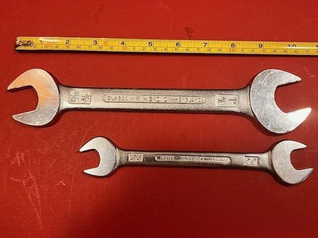 Pair of King Dick ‘SLA’ Series Open-End Spanners – 5/8–11/16 AF & 5/16–1 AF