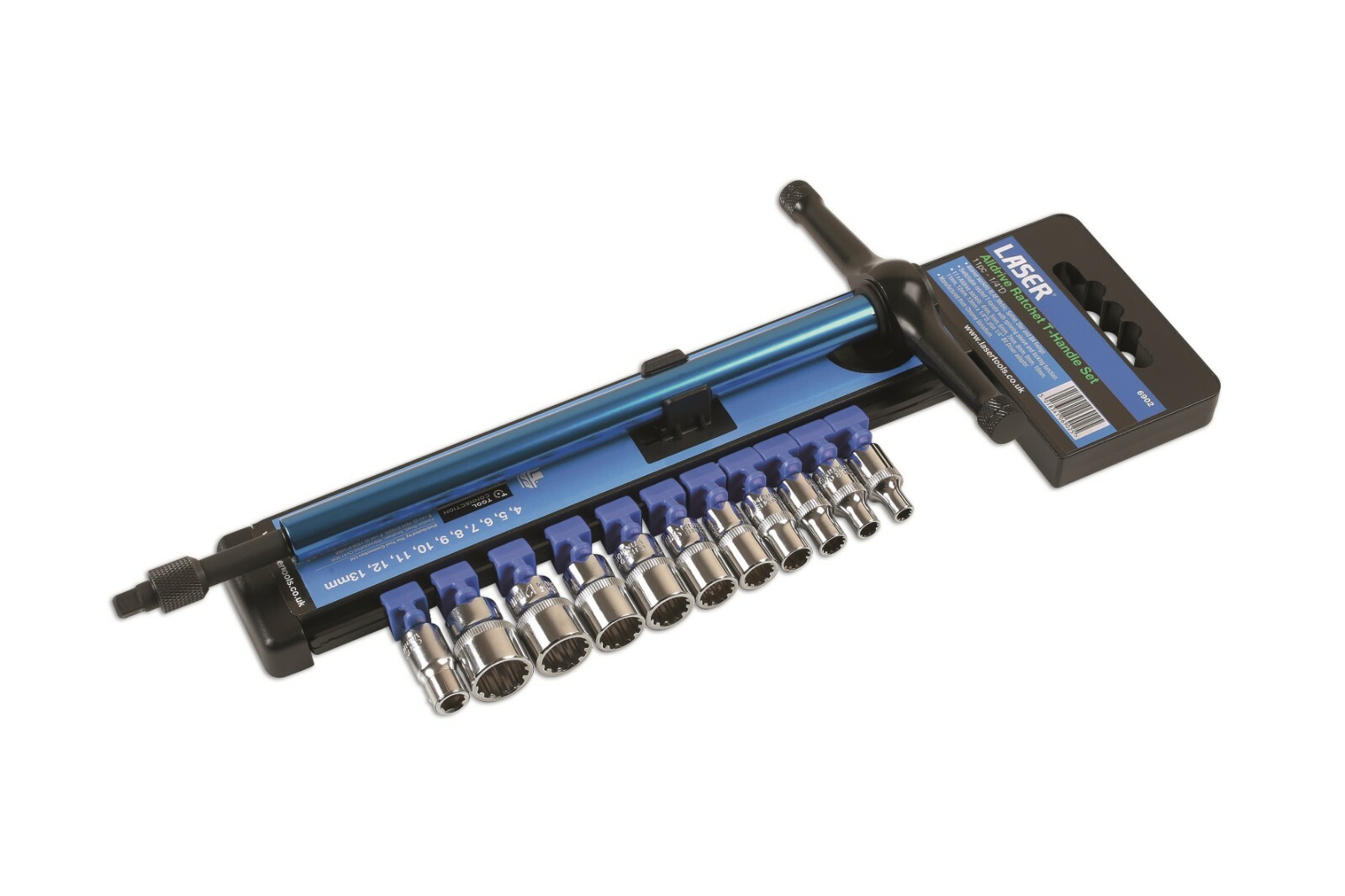 Laser 6902 10 Piece 1/4″D Alldrive Ratchet T Handle Set