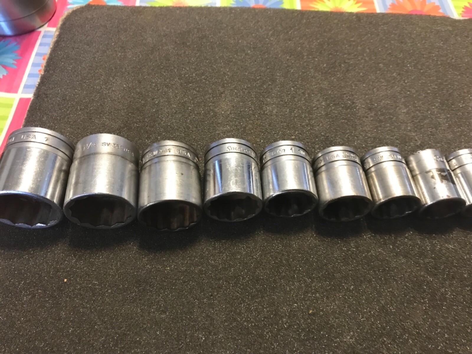 14 pc Snap On Tools 1/2″ Dr. 12 Pt. Socket Set 7/16” to 1-1/4” SW141 – SW401