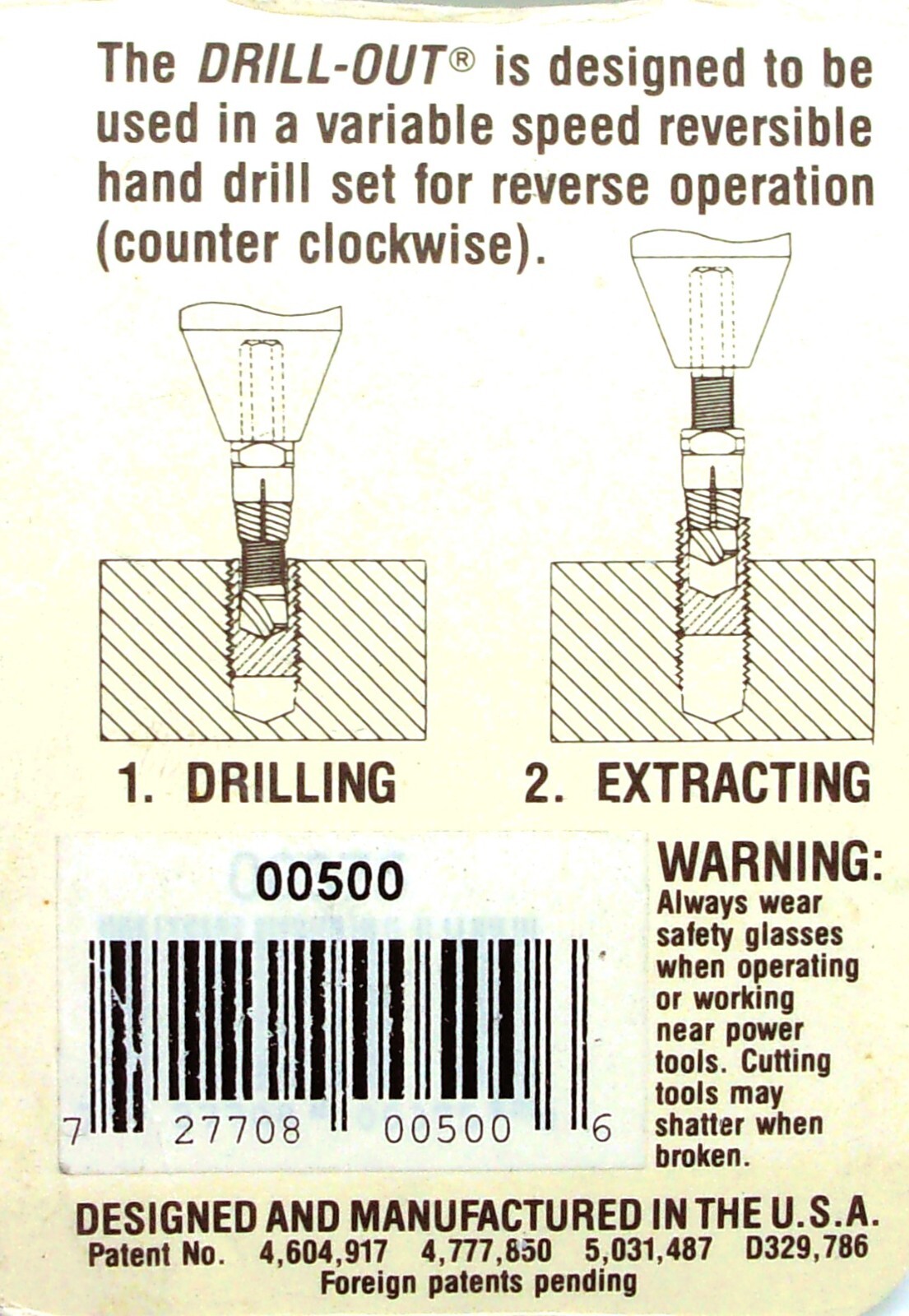 ALDEN – 1/2″ (12MM) DRILL-OUT BROKEN DAMAGED BOLT SCREW EXTRACTOR #00500