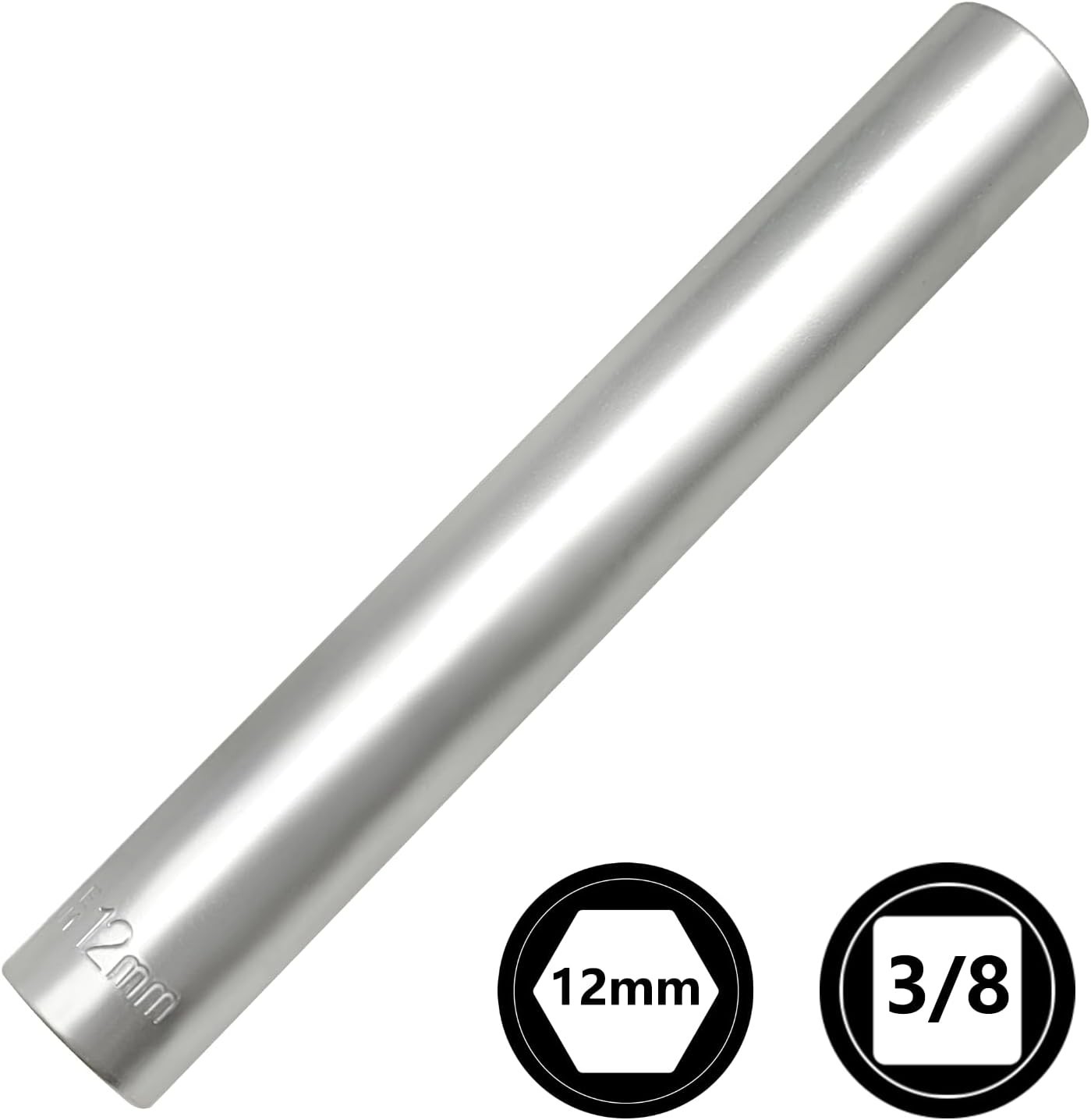 ZKTOOL 7PC 3/8-Inch Drive Deep Metric Socket Set, 8-14MM Extra Long Deep 120M…