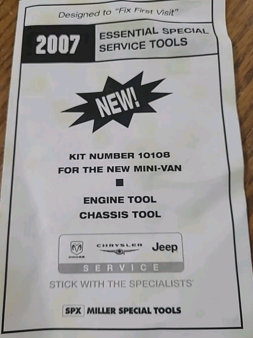 Miller 10107. Power Train Adapters. 2007. Use With Dolly/cradle Support. 4.0 Lts
