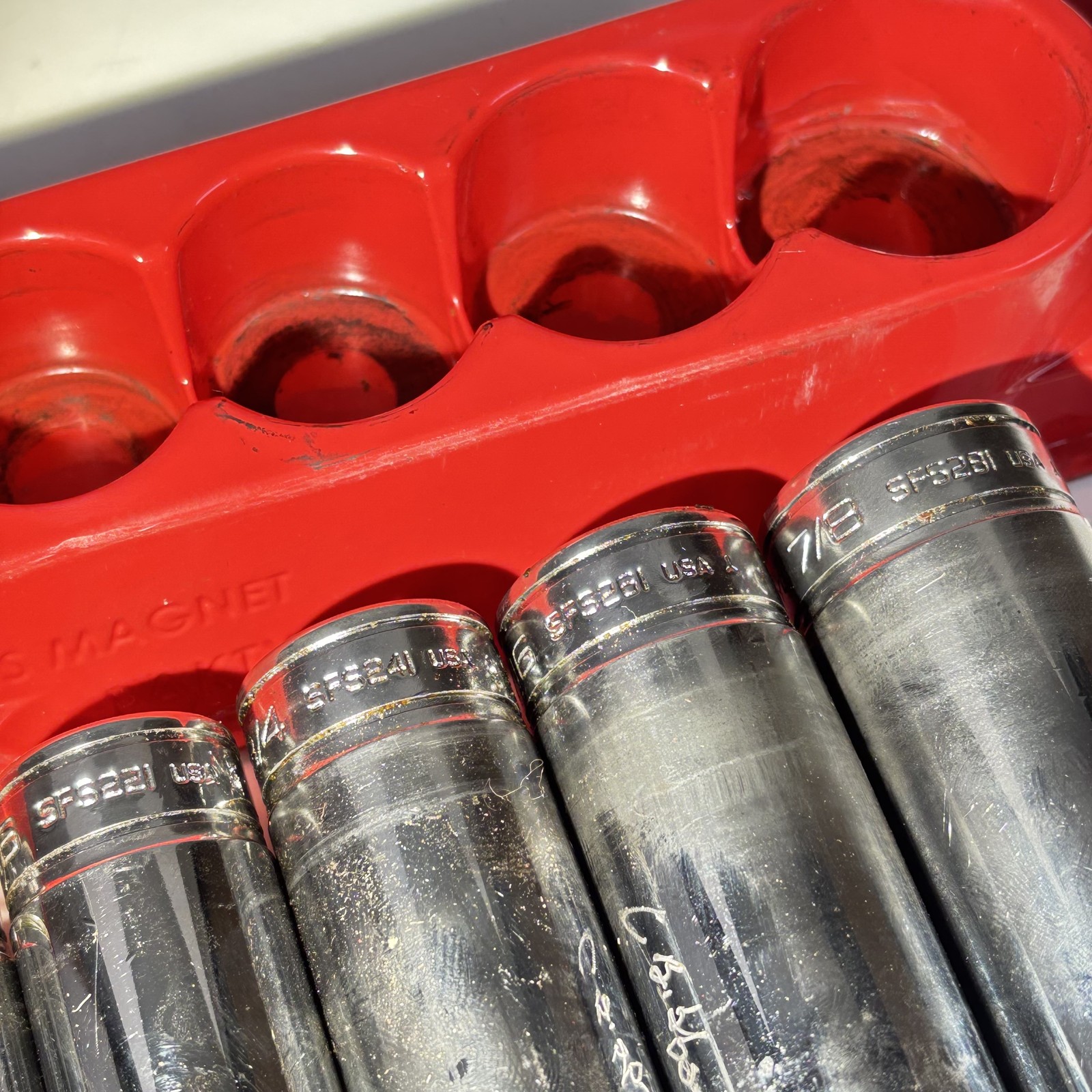 Snap-On Tools 211SFSY 11-Piece 3/8» Drive 6-PT 1/4-7/8» SAE Deep Socket Set