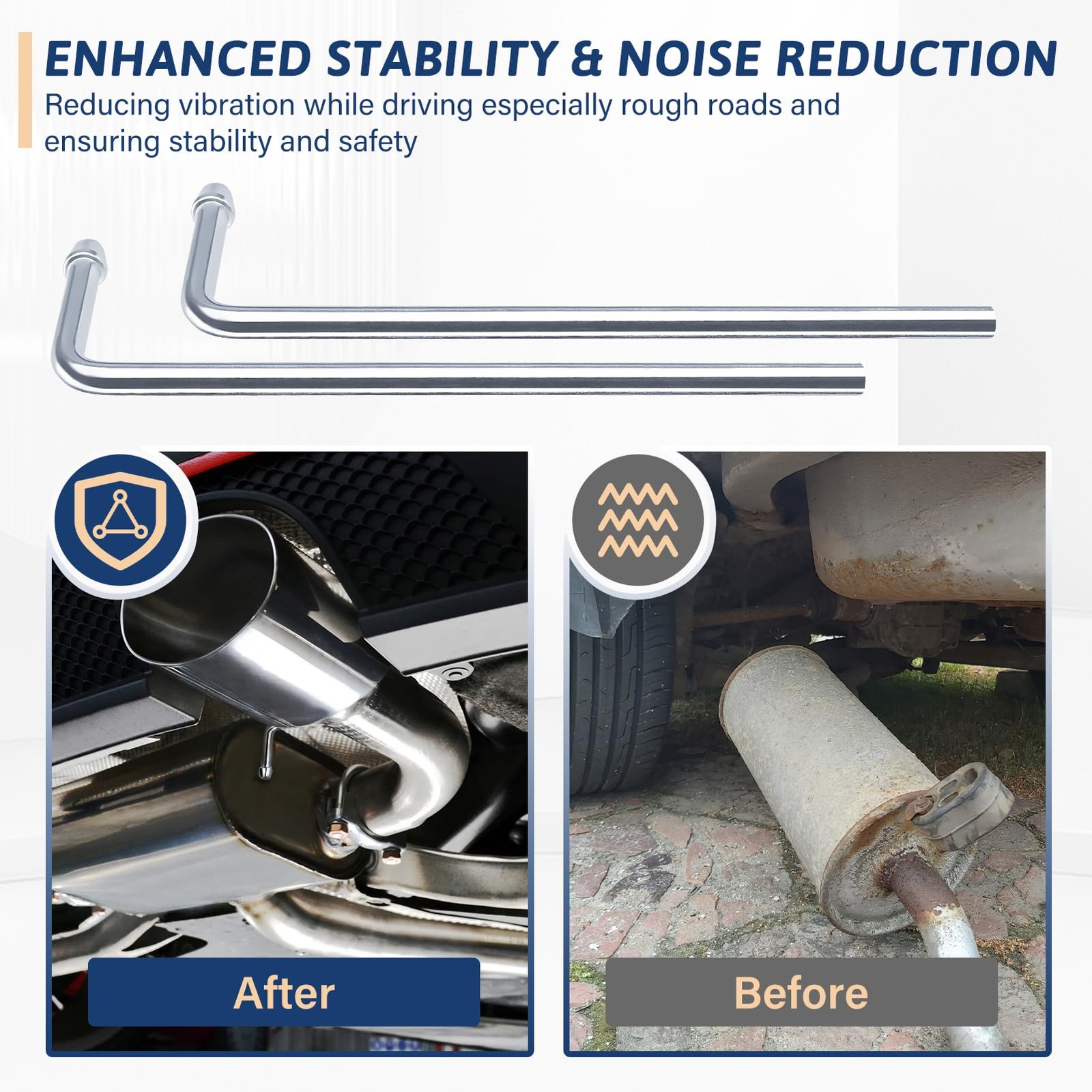 Universal Stainless Steel Exhaust Hanger Rod Weld on-9.5″Long 90 Degree Bent2…