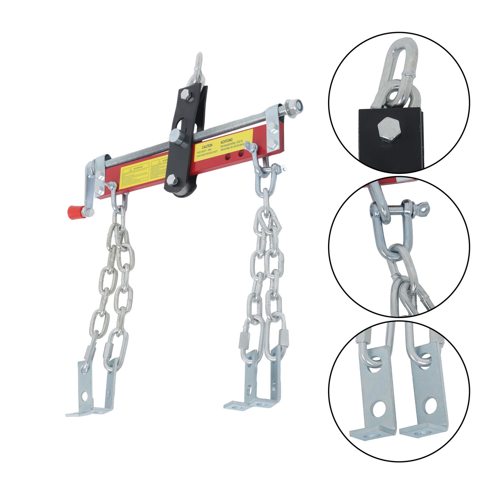 LABLT 3/4 Ton 1500lbs Engine Hoist Shop Crane Accessory Steel 3 Engine Leveler