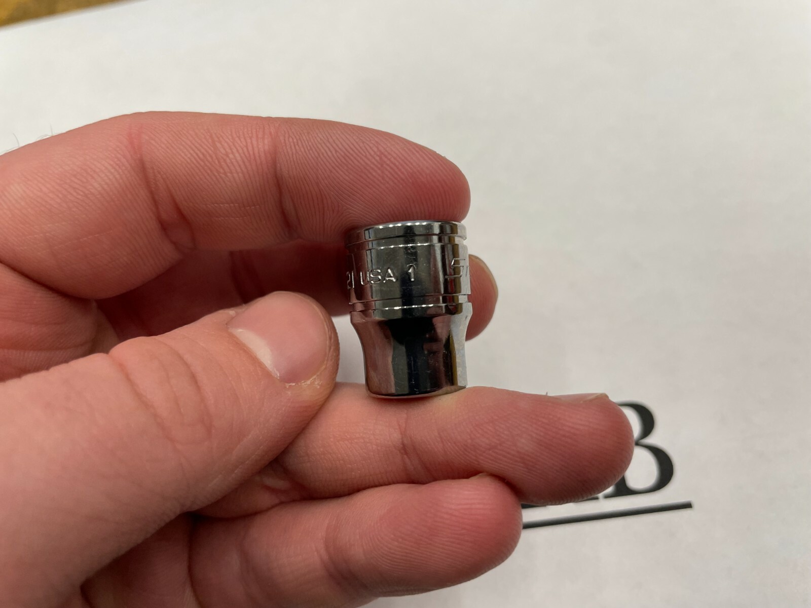 Snap-On Tools USA NEW 3/8″ Drive 3/8″ SAE 12 Point Shallow Chrome Socket F121