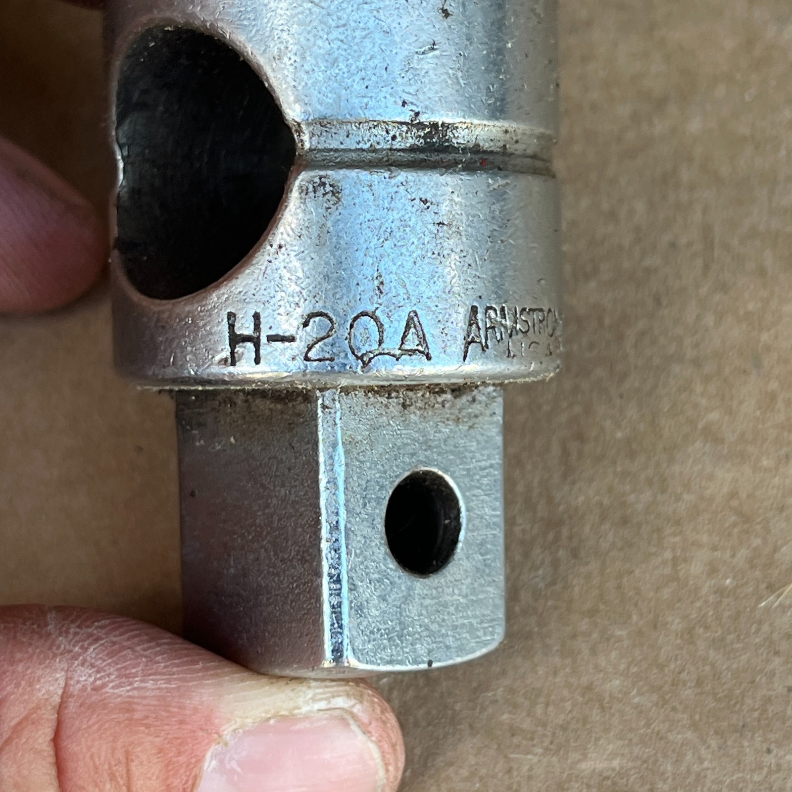 Vintage Armstrong H-20A 3/4″ Drive Sliding T Handle Adapter Socket