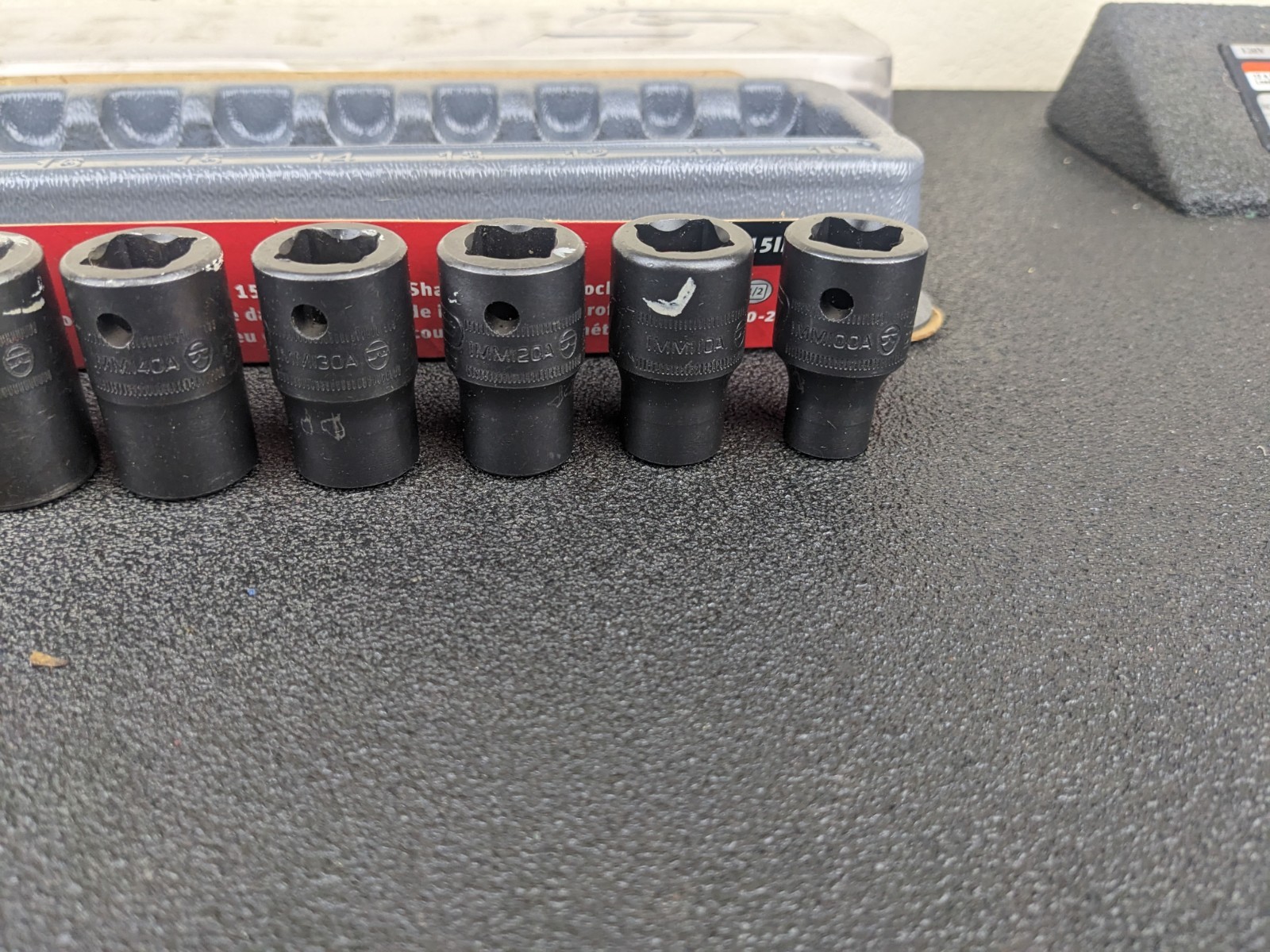 #bm356 Snap On Tools 315IMMYA 15pc 1/2″ Drive Metric Impact Socket Set 10-24mm