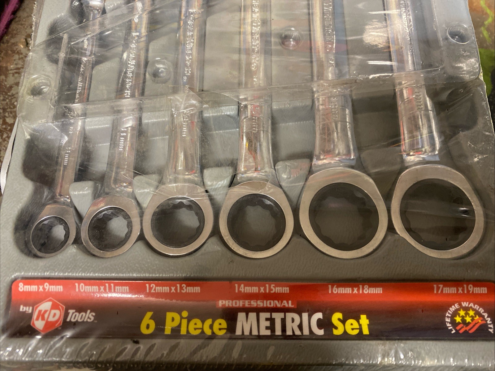 KD Tools, GearWrench Part #9260, 6 pc. Metric Ratcheting Double Box End Wrench