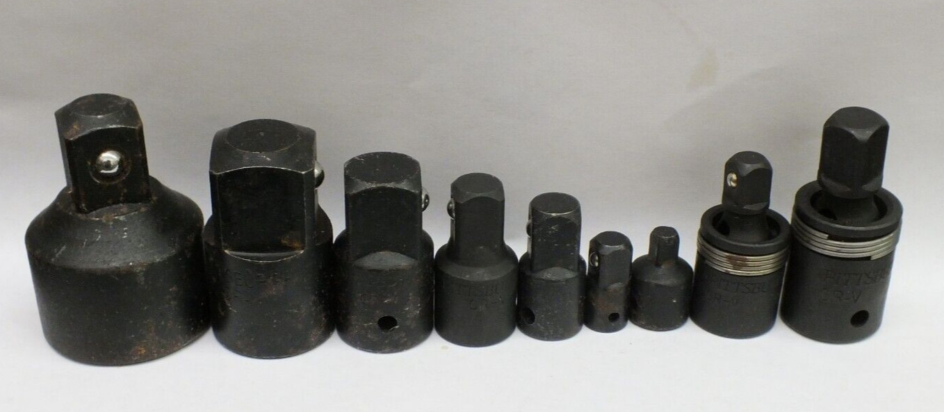Pittsburgh 7pc Impact Socket Adapter Set & 2pc Universal Impact Joint Set
