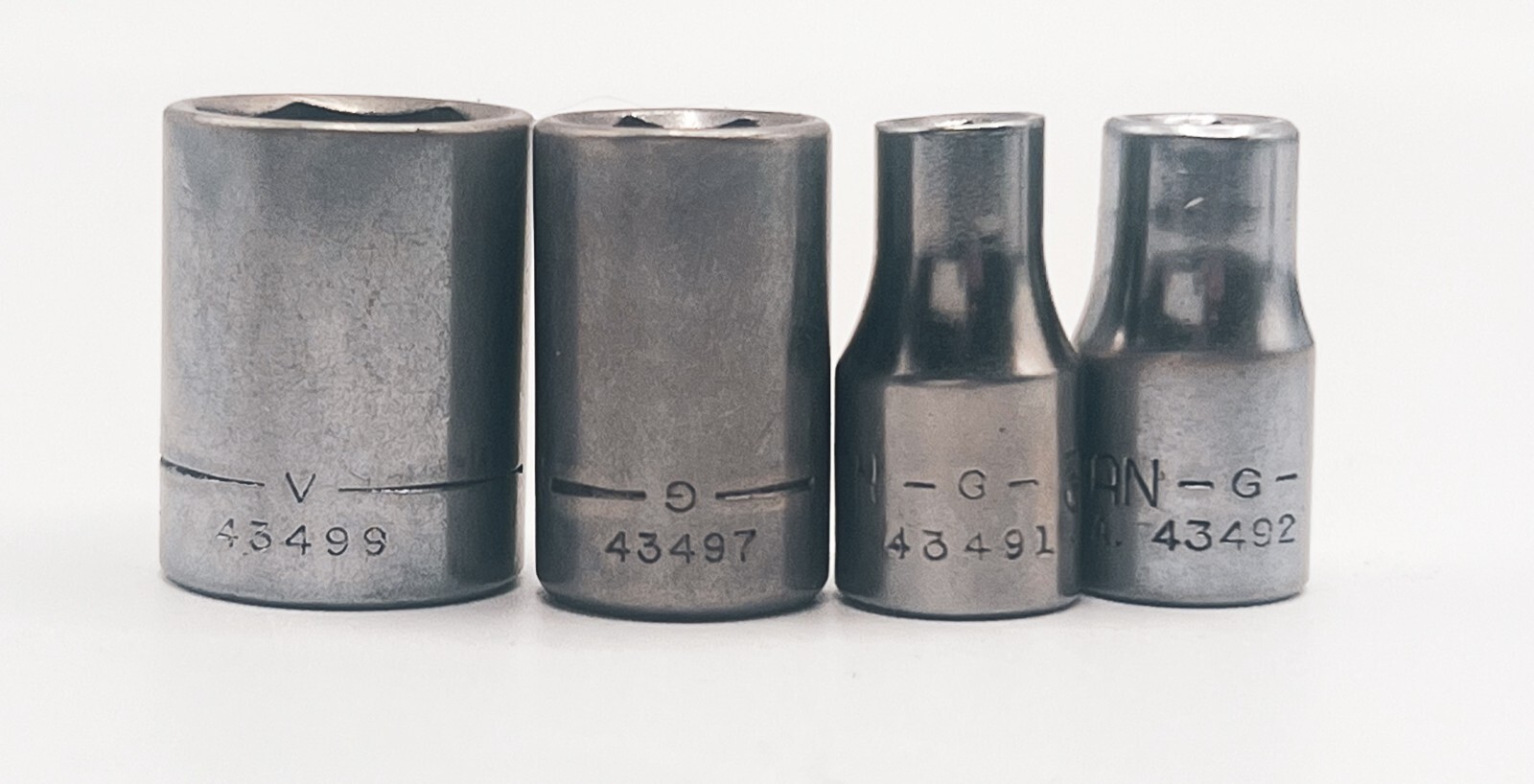 4-Piece Craftsman 6 Point, 1/4 Drive SAE Shallow Socket Mixed Lot