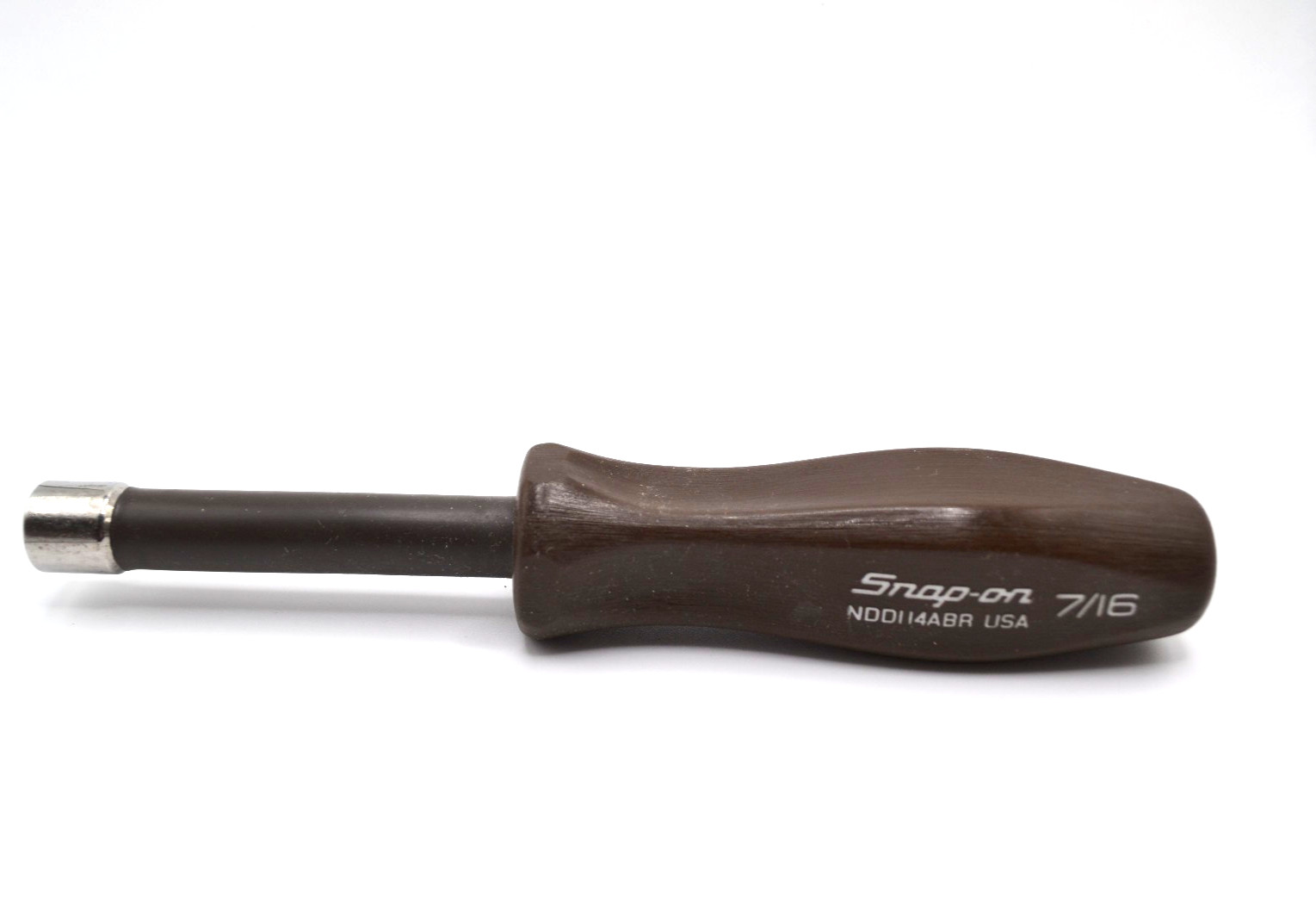 Snap-On Tools NDD114ABR – 7/16″ BROWN Hard Handle Nut Driver USA S-24