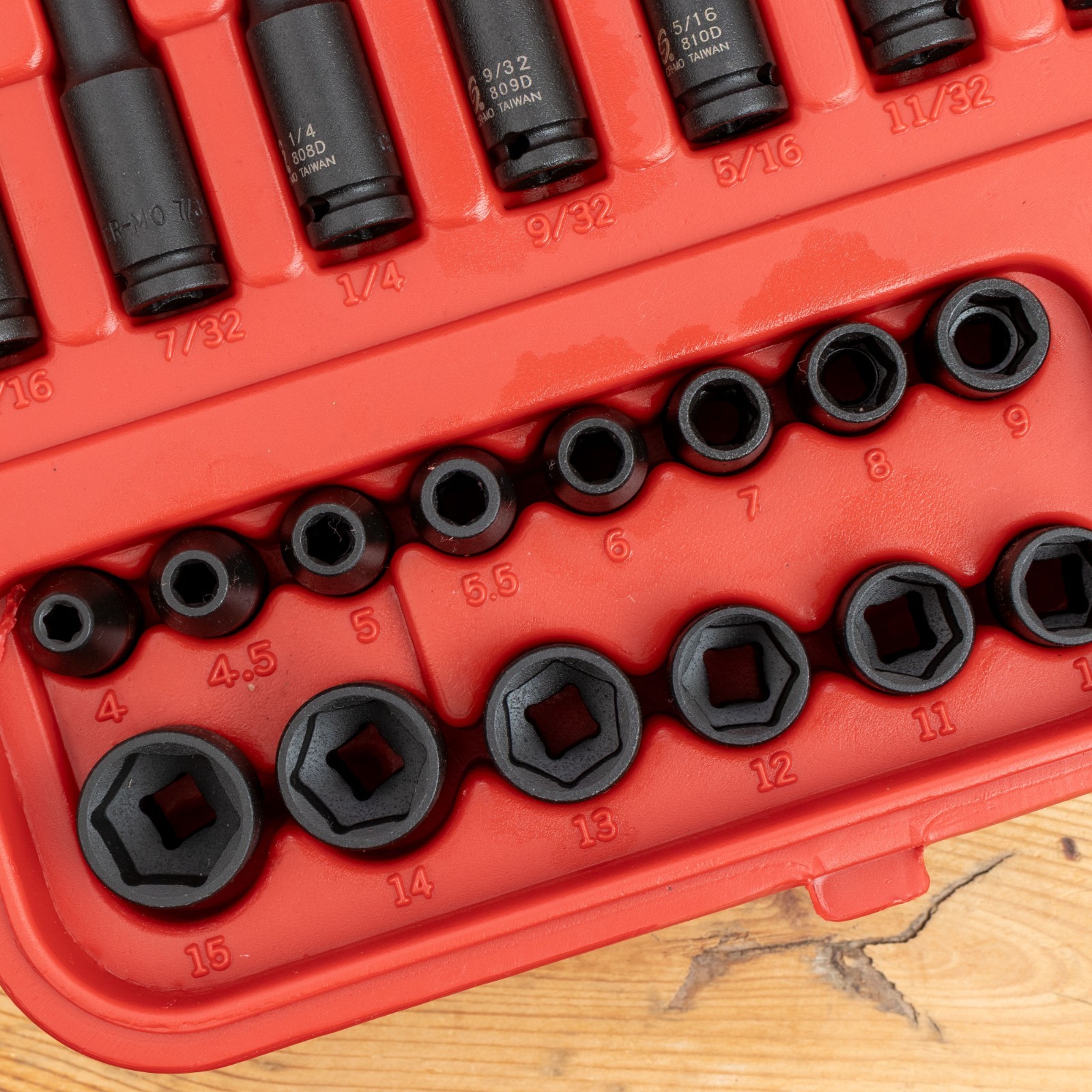 Sunex Tools 1/4″ 74 Pc Impact Socket Set Shallow Deep Swivels Metric + SAE 1874