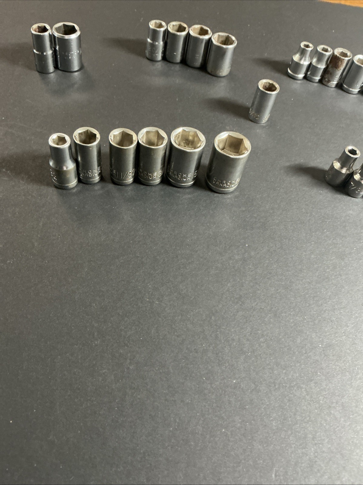 Lot of 27 Assorted 1/4” Sockets Please See Description For Names of Sockets