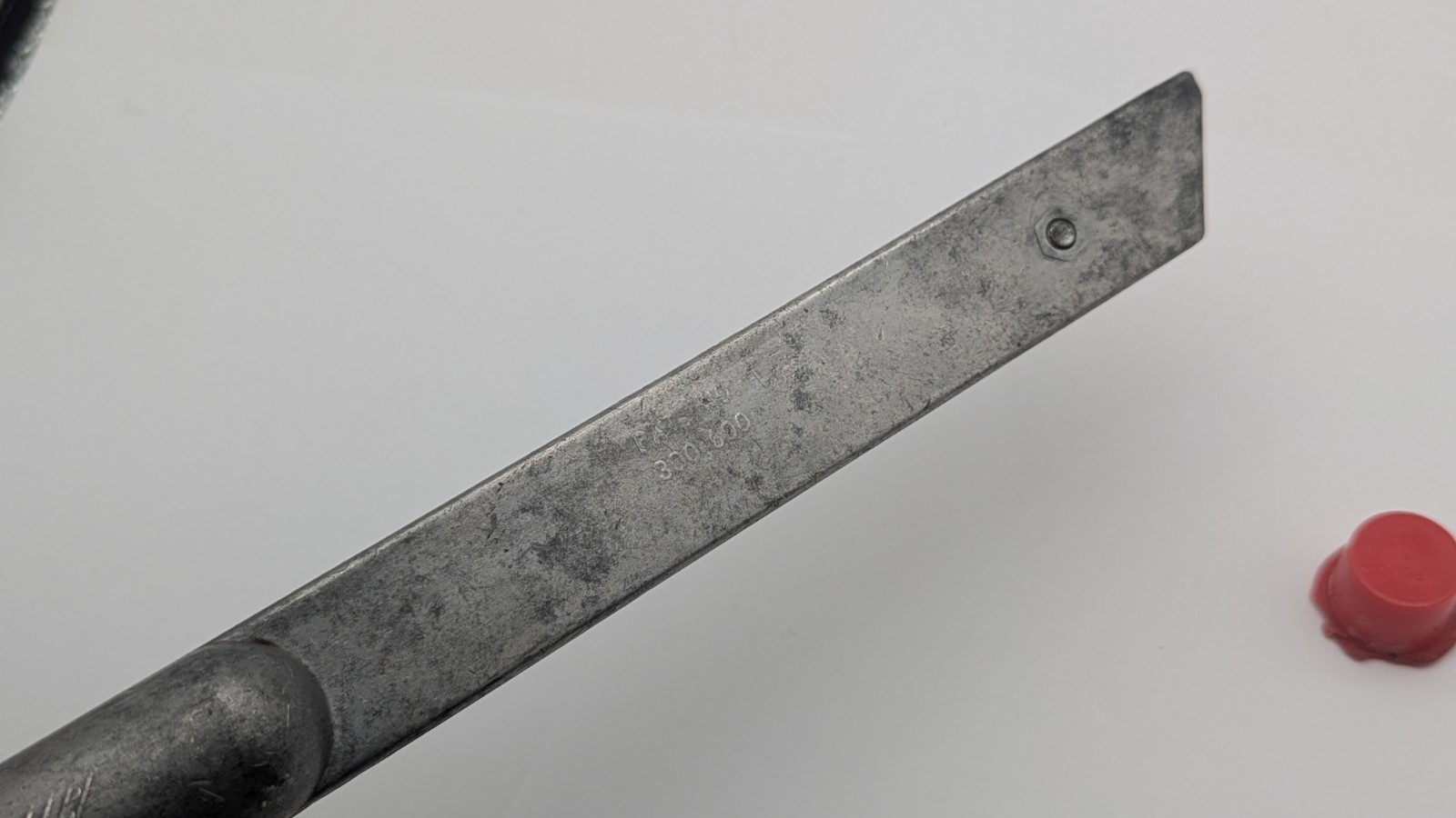 Vintage Pipe Handle knife Mechanic Windshield Tool Razor Blade Long Knife 13″