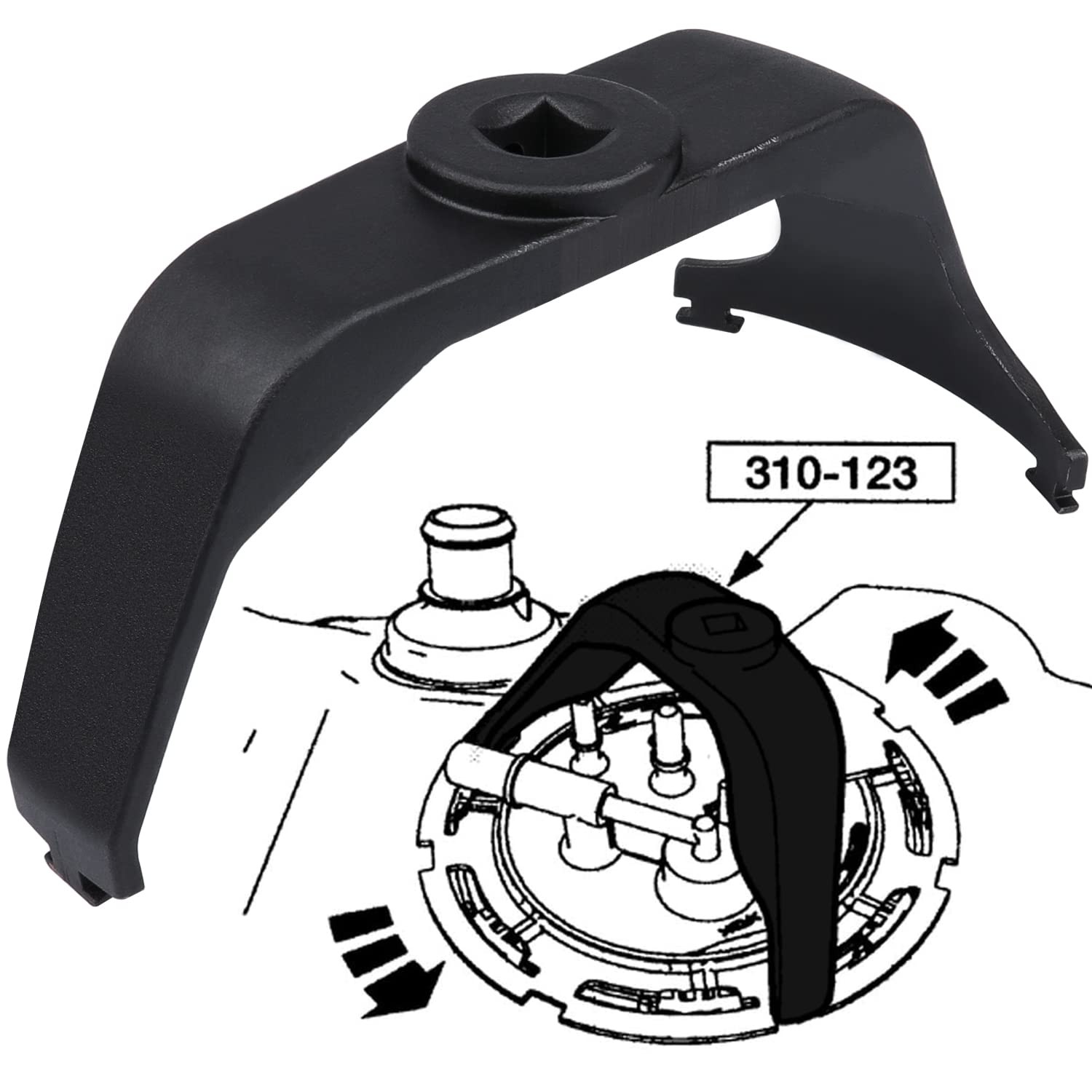 For Dodge Ram Nissan Fuel Tank Lock Ring Wrench Tool Pump Removal Installer 6599