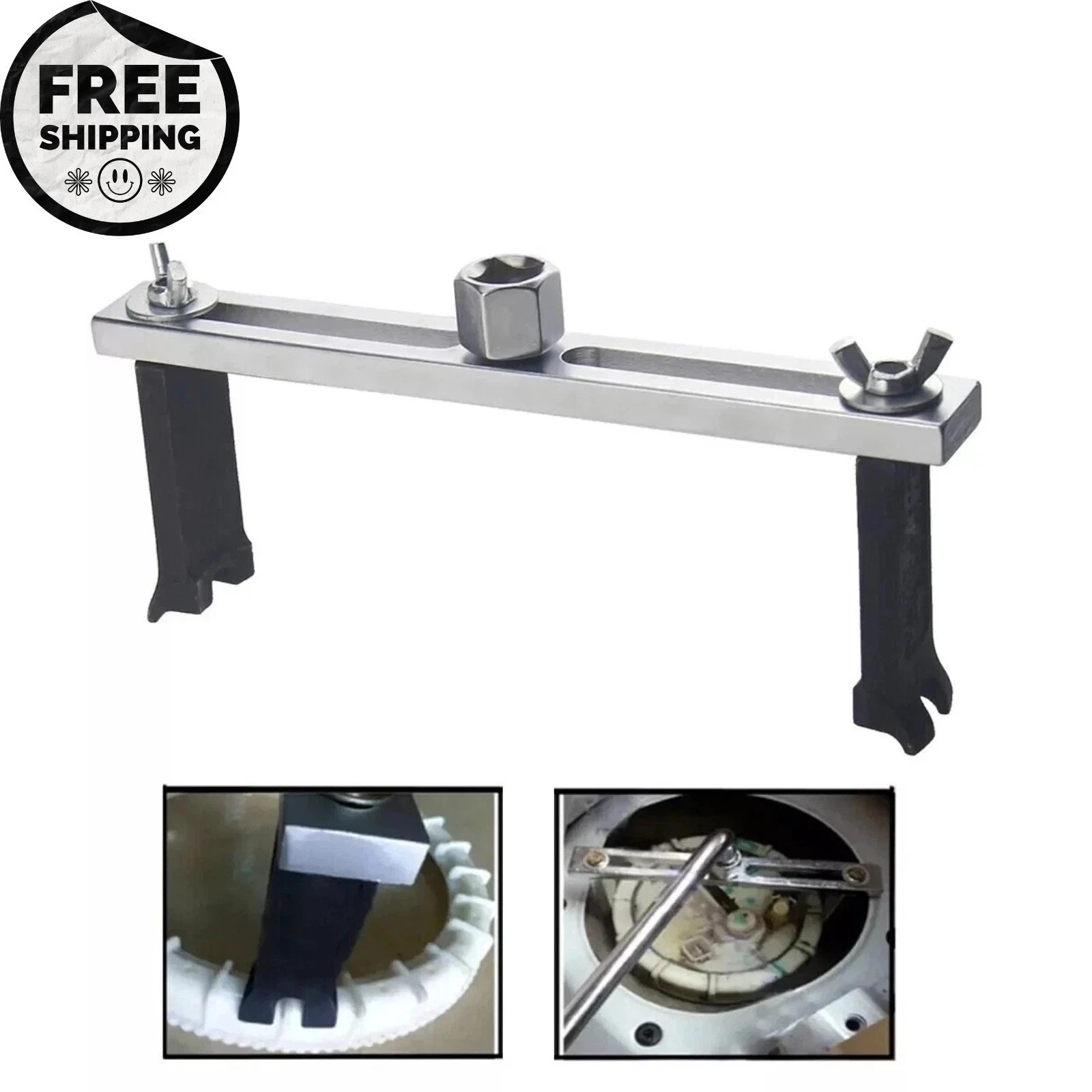 Universal Adjustable Fuel Pump Tank Lid Cover Remover Wrench Spanner Tool Car
