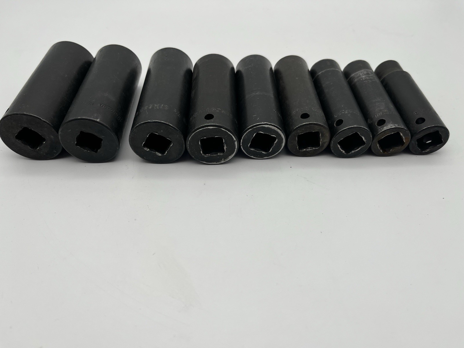 Snap-on Tools Vtg SIM160-320 9pc 1/2″ Drive 6-Point SAE Deep Impact Socket Set